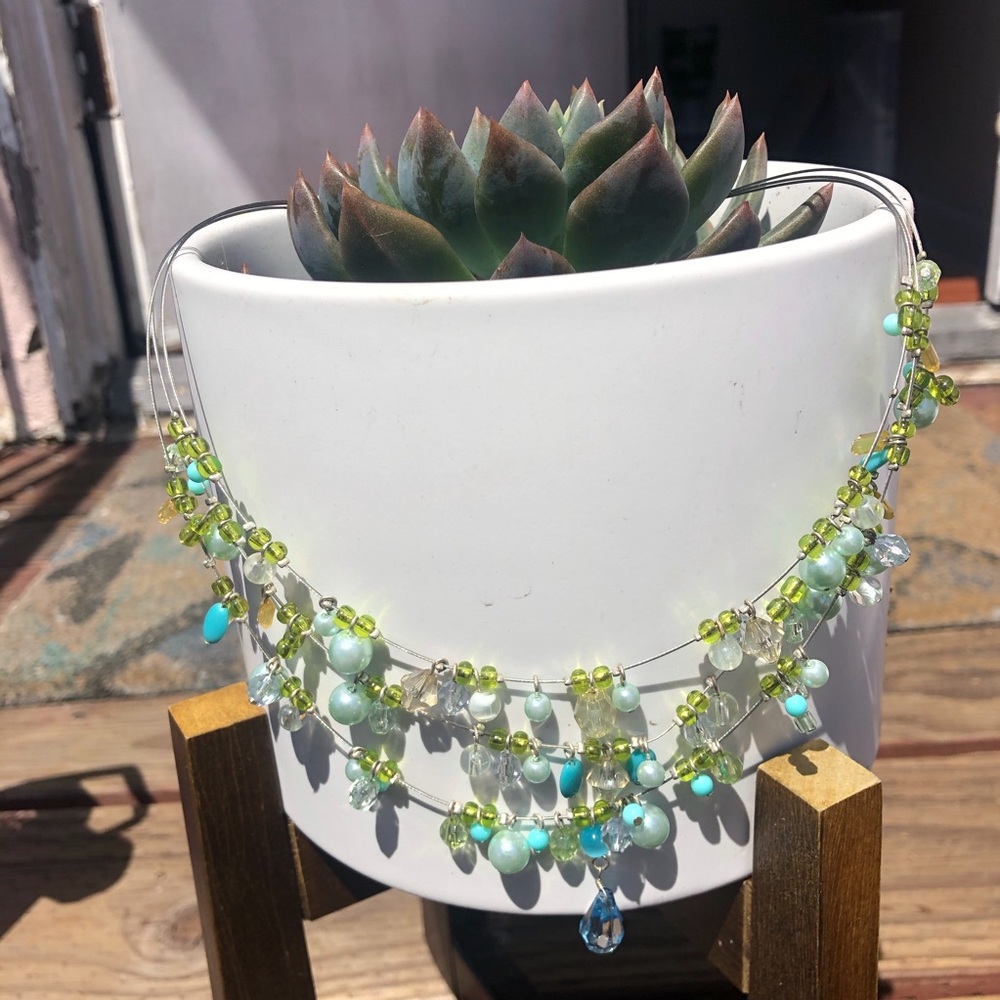Bead and Wire Necklace